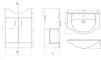 Linx 1250 Combo Set 650 Vanity with WC Pack