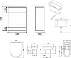 Linx 1250 Combo Set 650 Vanity with WC Pack