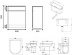 Linx 1350 Combo Set 750 Vanity with WC Pack