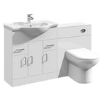 Toilet Vanity Bathroom Furniture Set WC Toilet Unit Pan Cistern - 1450mm
