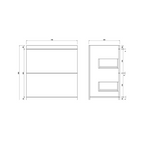 Comet Luxury Waterproof Vanity unit & Basin- White