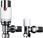 Belgravia Vertical Single Slim Flat Panel Radiator White 1800mm x 532mm + Angled Valve