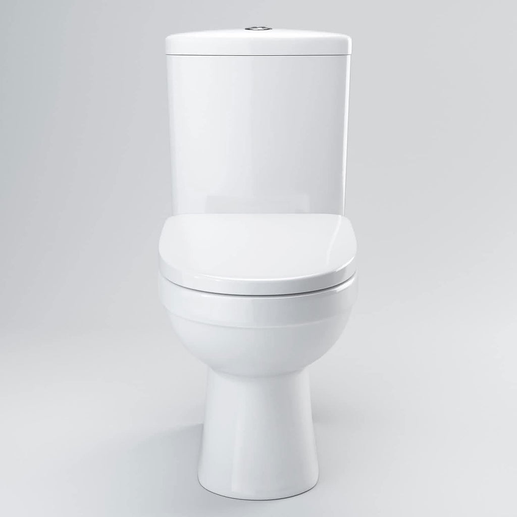 Sabrosa II Toilet & 650mm Quartz Basin Cabinet Set - Gloss White