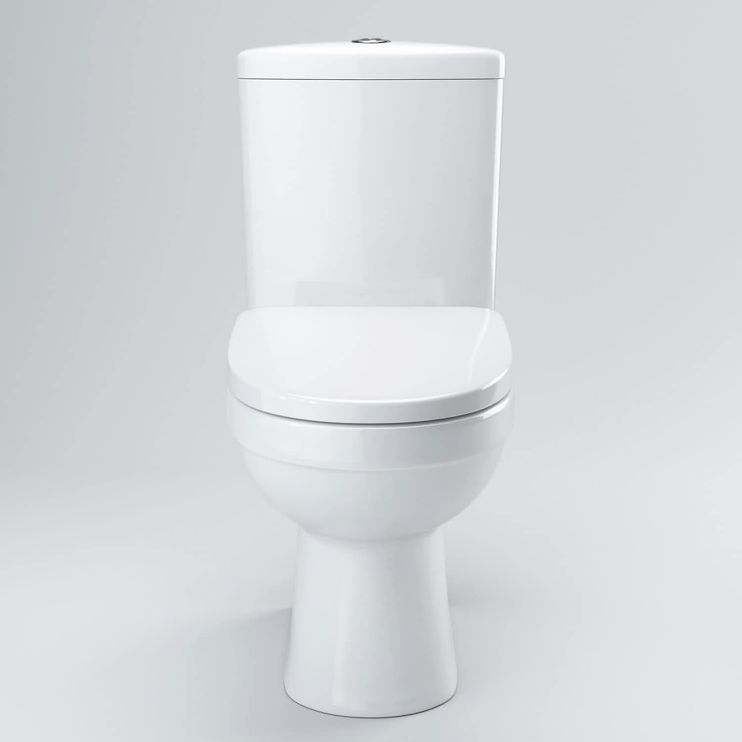 Sabrosa II Toilet & 650mm Quartz Basin Cabinet Set - Gloss White