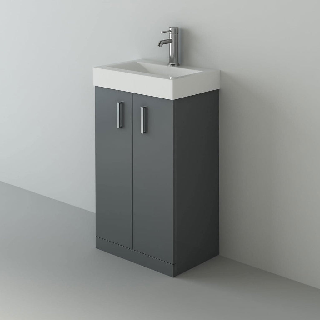450mm Cloakroom Unit and basin - White (BB.NCLW100)
