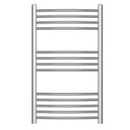 iBathUK Zypher Curved Heated Towel Rail Bathroom Designer Radiator, High Heat Output Hydronic Heating Chrome Plated 1600x600mm