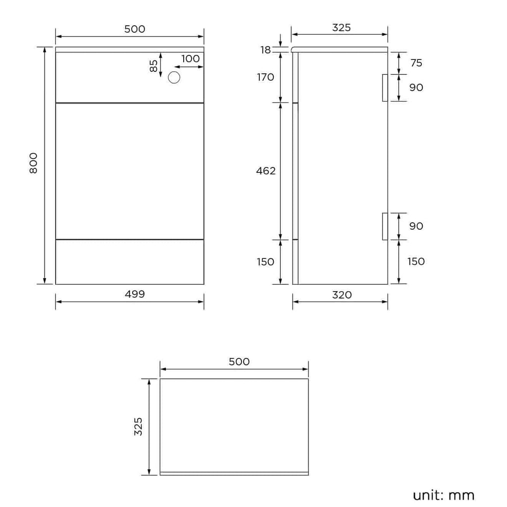 Harper 500 BTW toilet unit - Grey