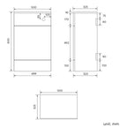 Harper 500 BTW toilet unit - Grey