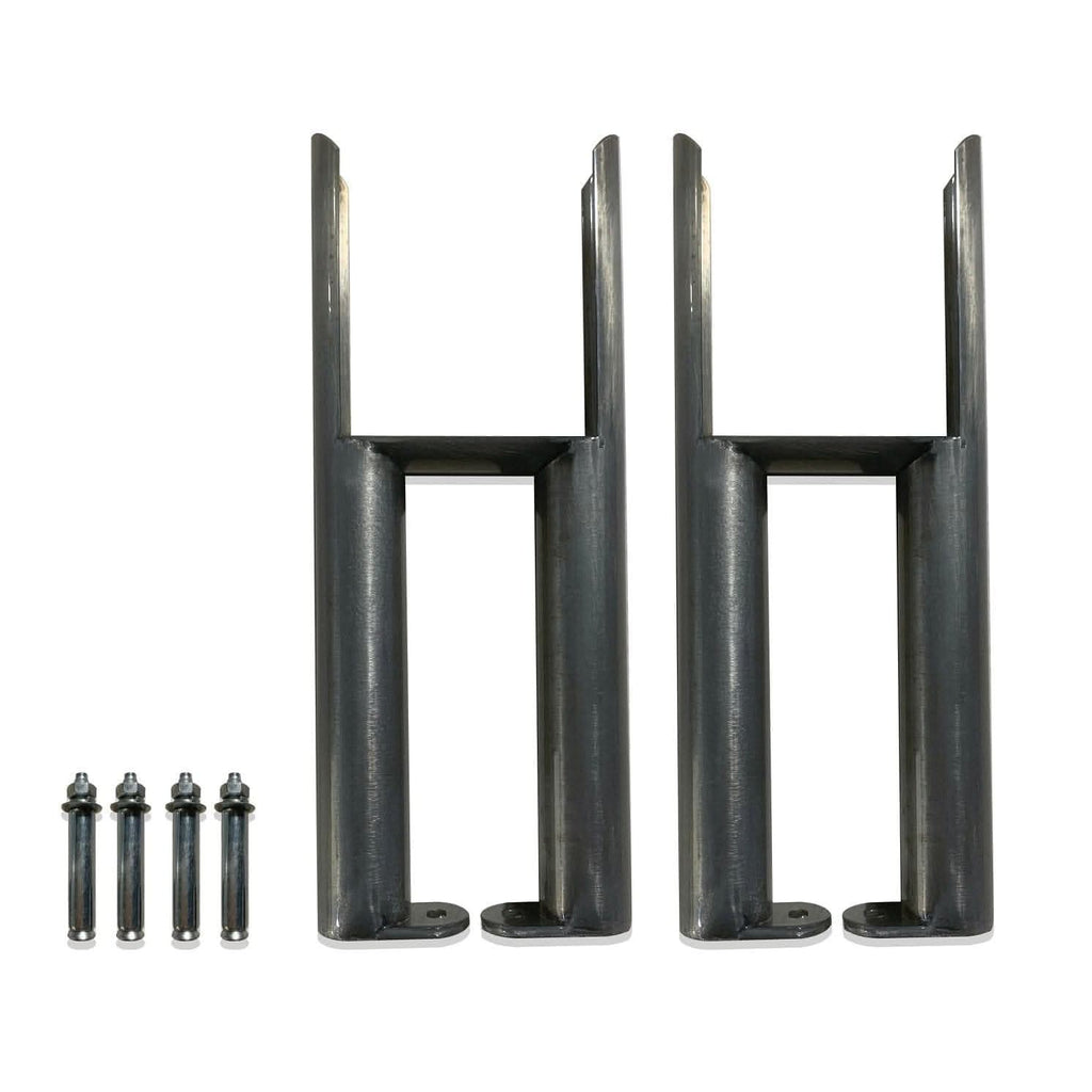 iBathUK Regency Traditional Floor Standing 3 Column Radiator Feet, High Strength Steel Gloss Raw Metal 277mm