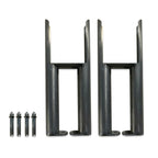 iBathUK Regency Traditional Floor Standing 3 Column Radiator Feet, High Strength Steel Gloss Raw Metal 277mm