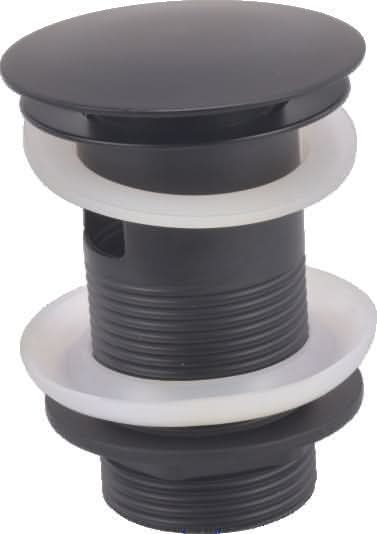 Ideal Full Dome Slotted Basin Waste - Matt Black
