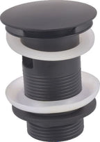 Ideal Slotted Basin Waste Full Dome - Matt Black