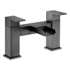 Kelvin Square Waterfall Bath Filler Mixer Tap - Matt Black