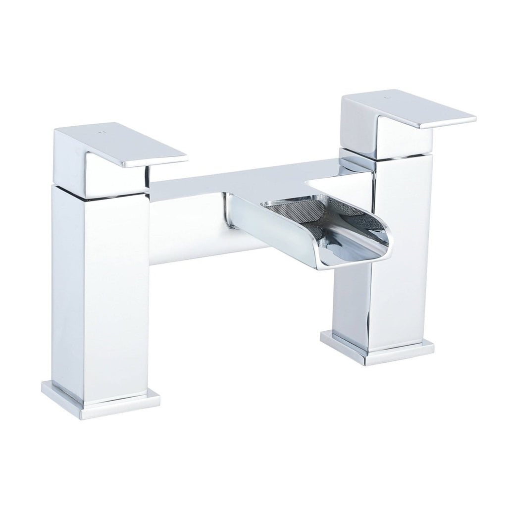 Kelvin Square Waterfall Bath Filler Mixer Tap - Matt Black
