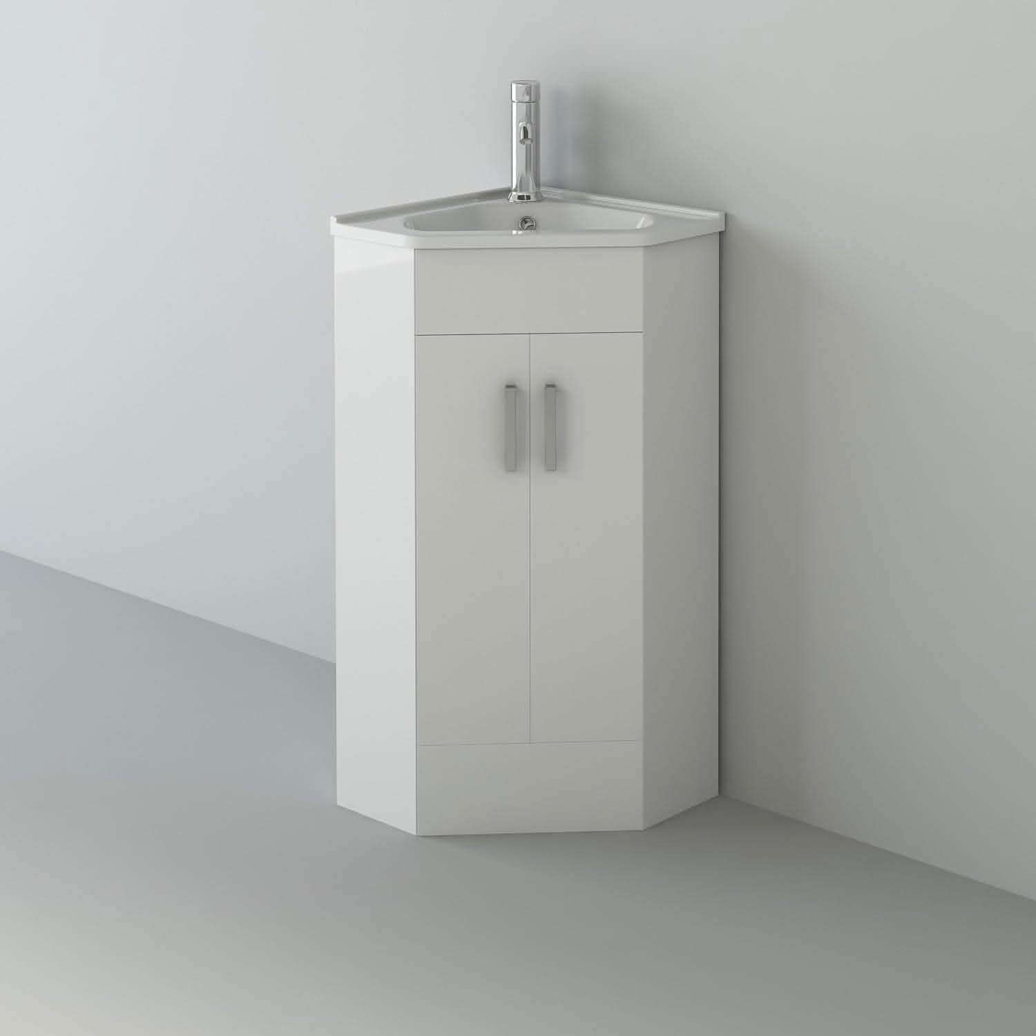 Corner 400 Unit and basin - White (BB.VTCW001)