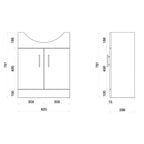 Linx Floorstanding Vanity Unit With Basin - 1 Tap Hole - Gloss White