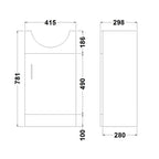 Linx Floorstanding Vanity Unit With Basin - 1 Tap Hole - Gloss White