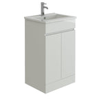 Modern 2 Door Floor Standing Vanity Unit With Basin - 1 TH