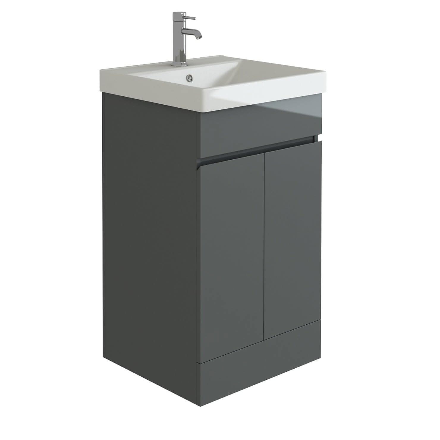 Modern Floor Standing Vanity Unit With Basin - 1 TH
