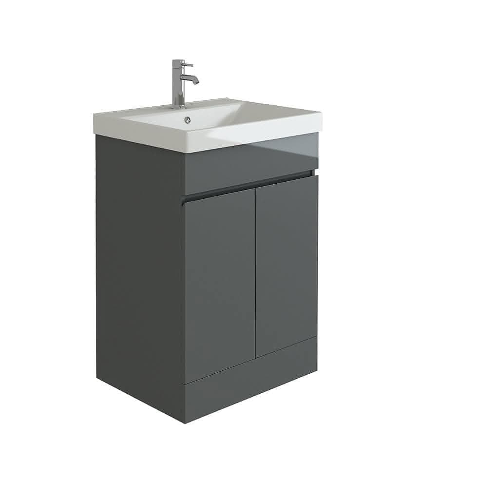 Modern Floor Standing Vanity Unit With Basin - 1 TH