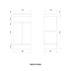 Modern Floor Standing Vanity Unit With Basin - 1 TH