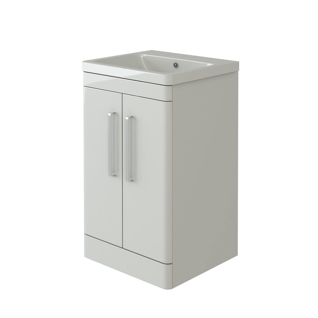 Orion 500 Light Grey Floor Standing 2 door unit and basin