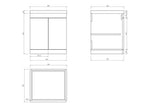 Orion 500 Wall hung 2 door unit and basin