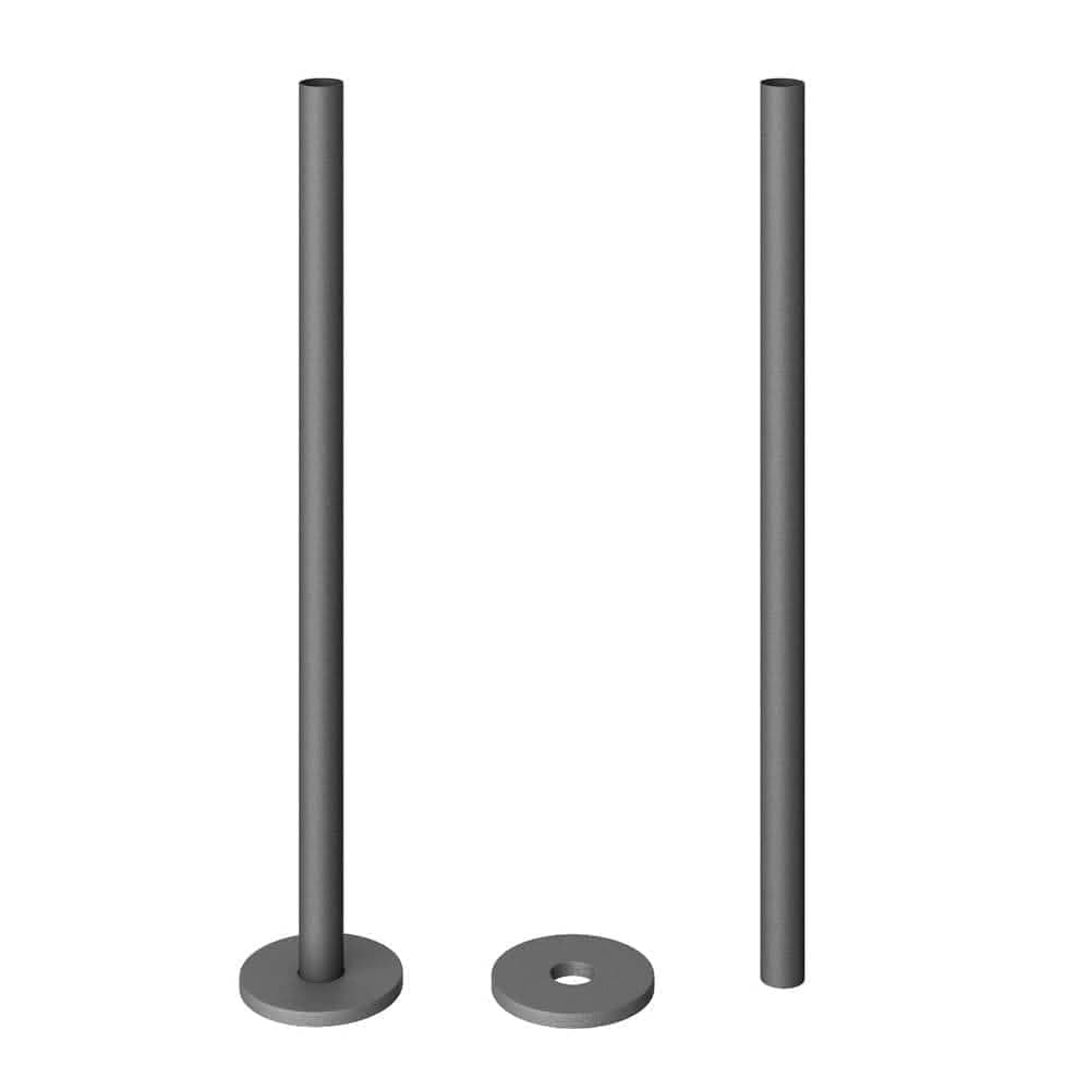 Pro Radiator Valve Pipes & Collars 1/2" x 300mm - Pair