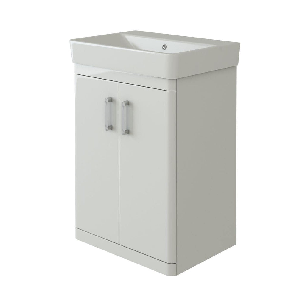 Solar Luxury Waterproof 2 Door Floorstanding Vanity Unit With Basin - 960mm x 600mm