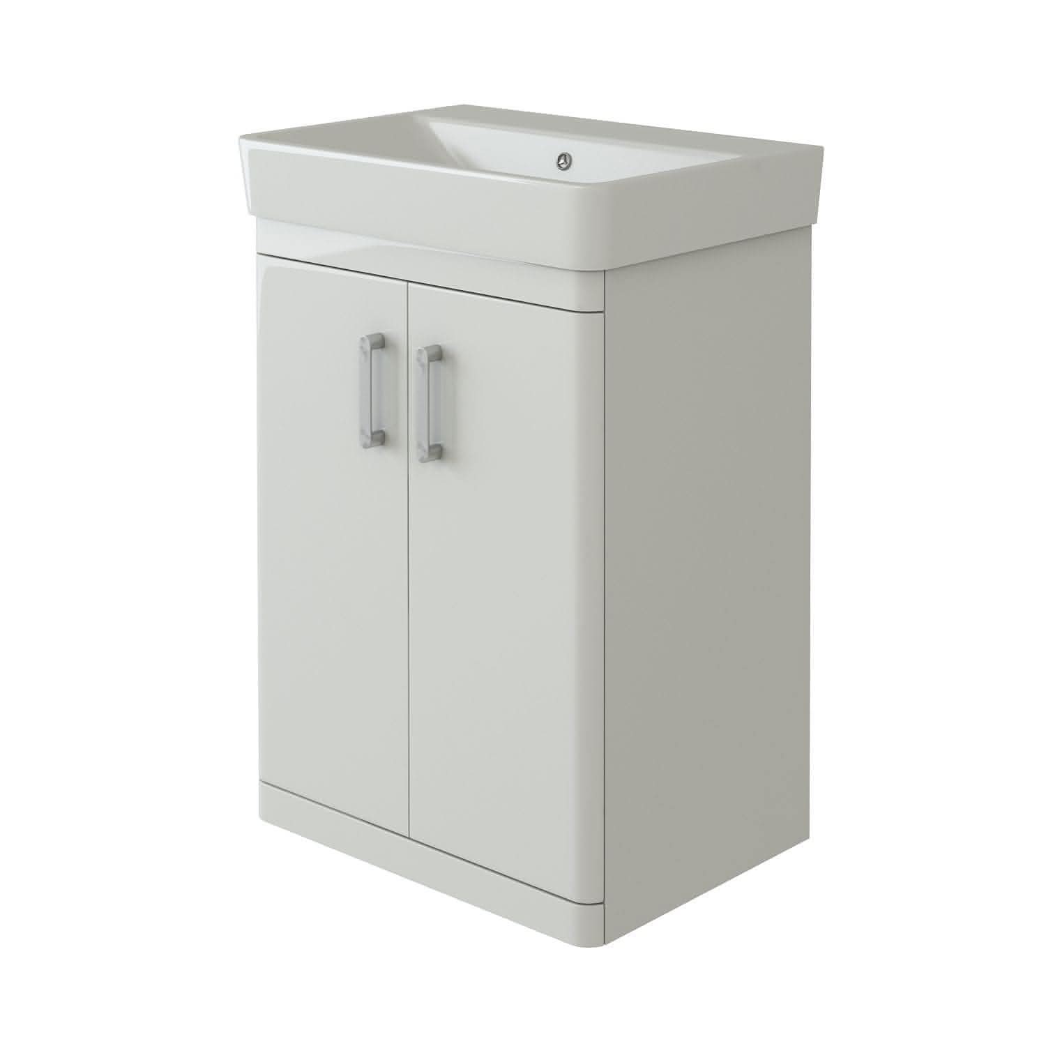 Solar Luxury Waterproof 2 Door Floorstanding Vanity Unit With Basin - 960mm x 600mm