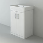 Solar Luxury Waterproof 2 Door Floorstanding Vanity Unit With Basin - 960mm x 600mm