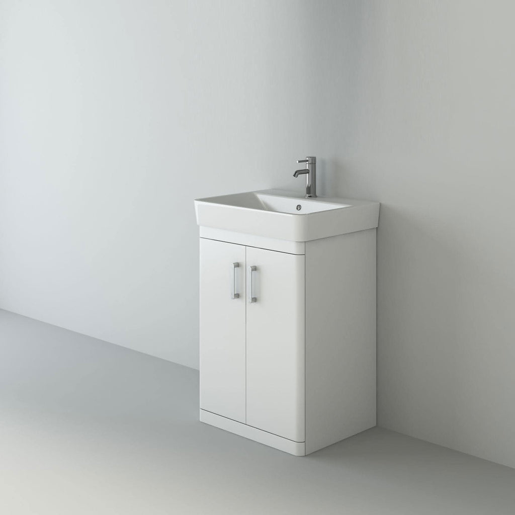 Solar Luxury Waterproof 2 Door Floorstanding Vanity Unit With Basin - 960mm x 600mm