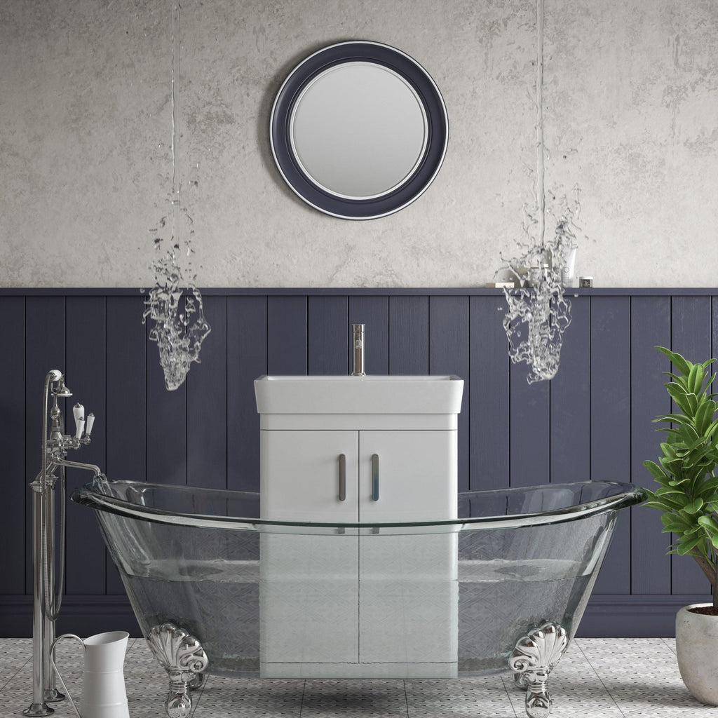 Solar Luxury Waterproof 2 Door Floorstanding Vanity Unit With Basin - 960mm x 600mm