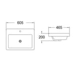 Solar Modern Bathroom Suite - 600mm Wide Unit