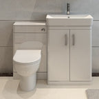 Solar Modern Bathroom Suite - 600mm Wide Unit
