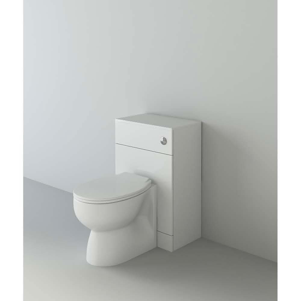 Linx Ceramic D Shaped Back to Wall Toilet - 600 x 330mm Gloss White