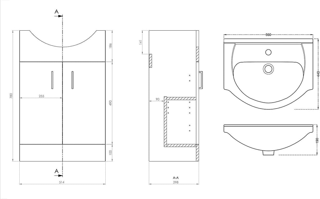 Linx Ceramic D Shaped Back to Wall Toilet - 600 x 330mm Gloss White