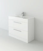 Desire Venus 800 White FS Unit and Slim-Edge Basin (Drawer & Flap)