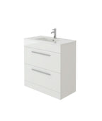 Desire Venus 800 White FS Unit and Slim-Edge Basin (Drawer & Flap)