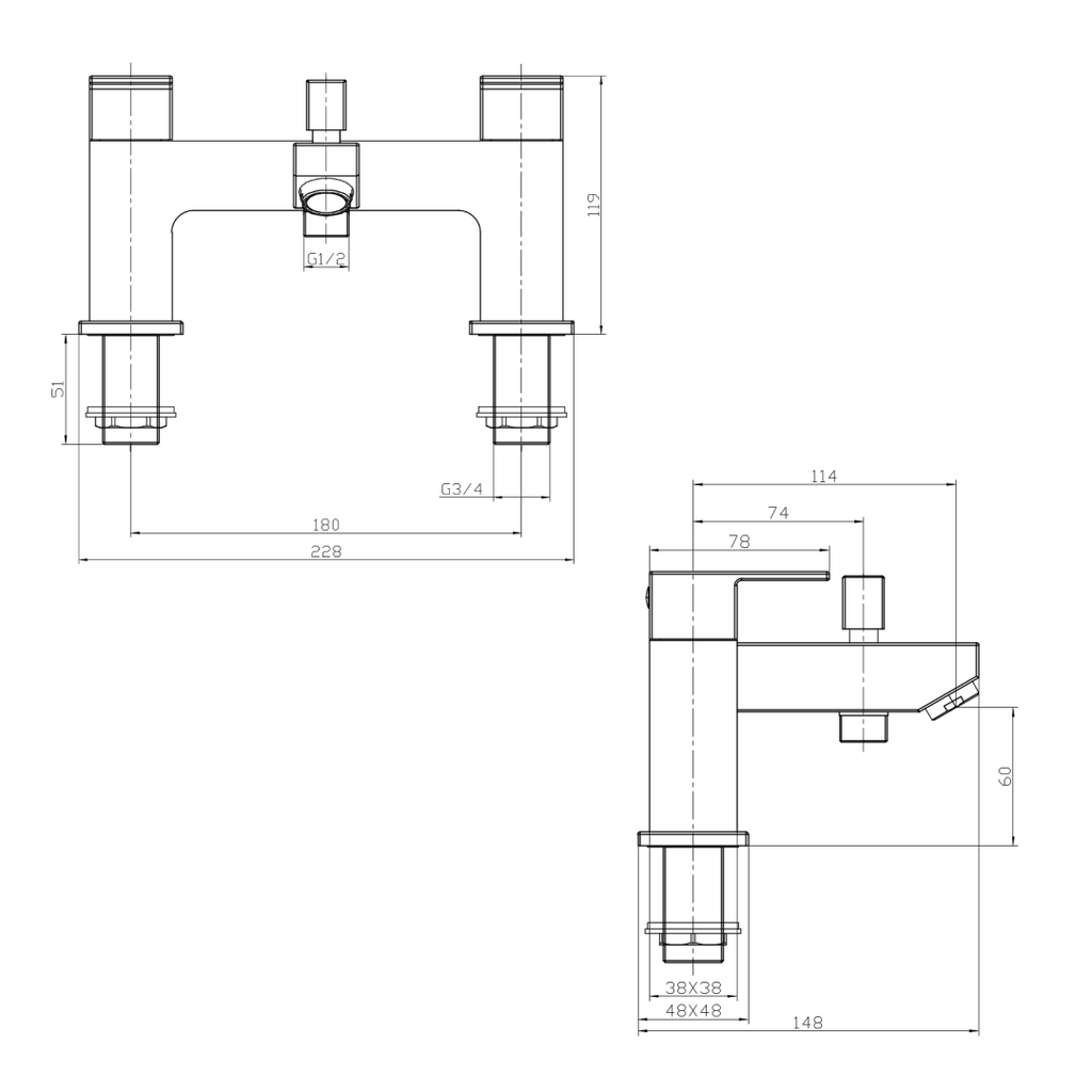 Munro Bath Shower Mixer