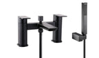 Lunar Soft Square Bath Shower Mixer Tap with Kit - Matt Black