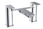Lunar Soft Square Bath Filler Mixer Tap - Chrome