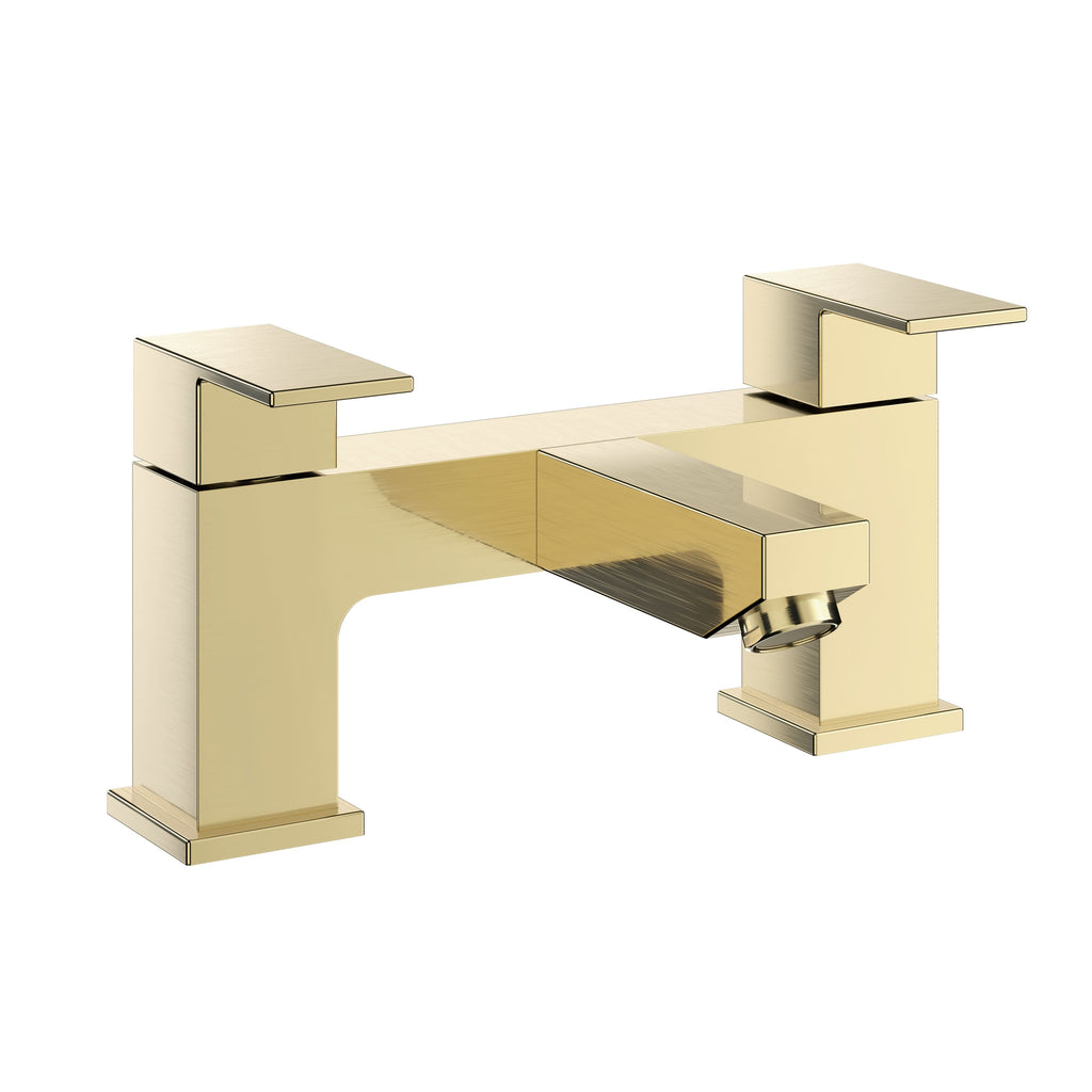 Munro Square Bath Filler Mixer Tap - Brushed Brass