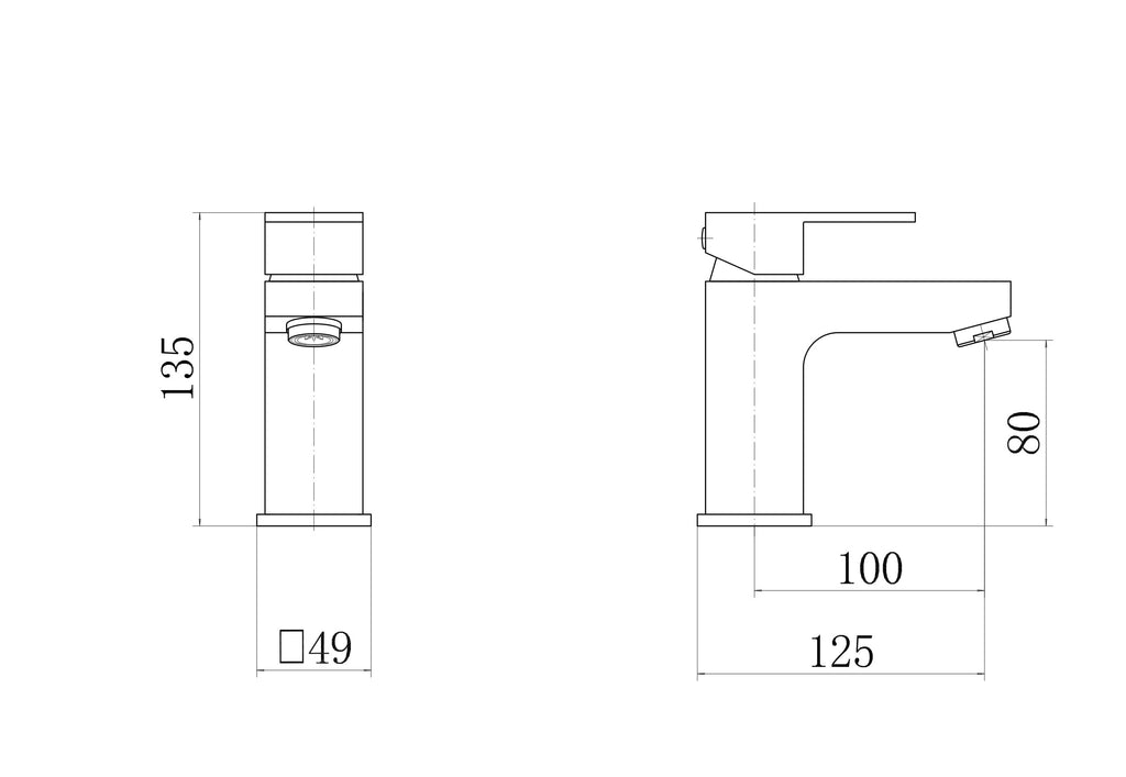 Munro Mono Basin Mixer Tap - Matt Black