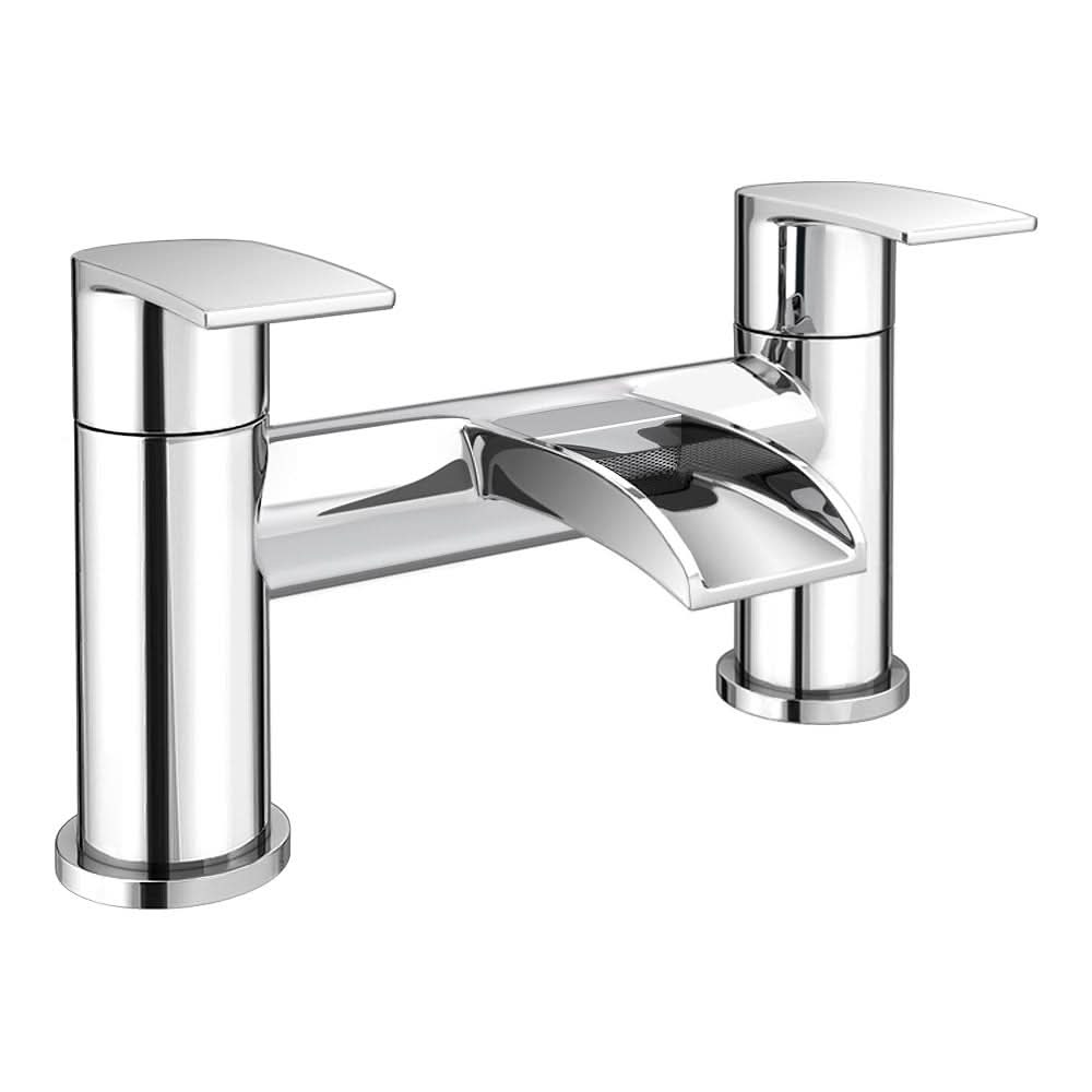 Symphony Round Waterfall Bath Filler Mixer Tap - Chrome