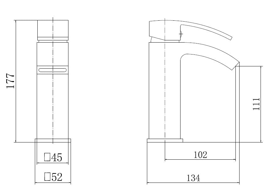 Trace Mono Basin Mixer Tap with Waste - Matt Black