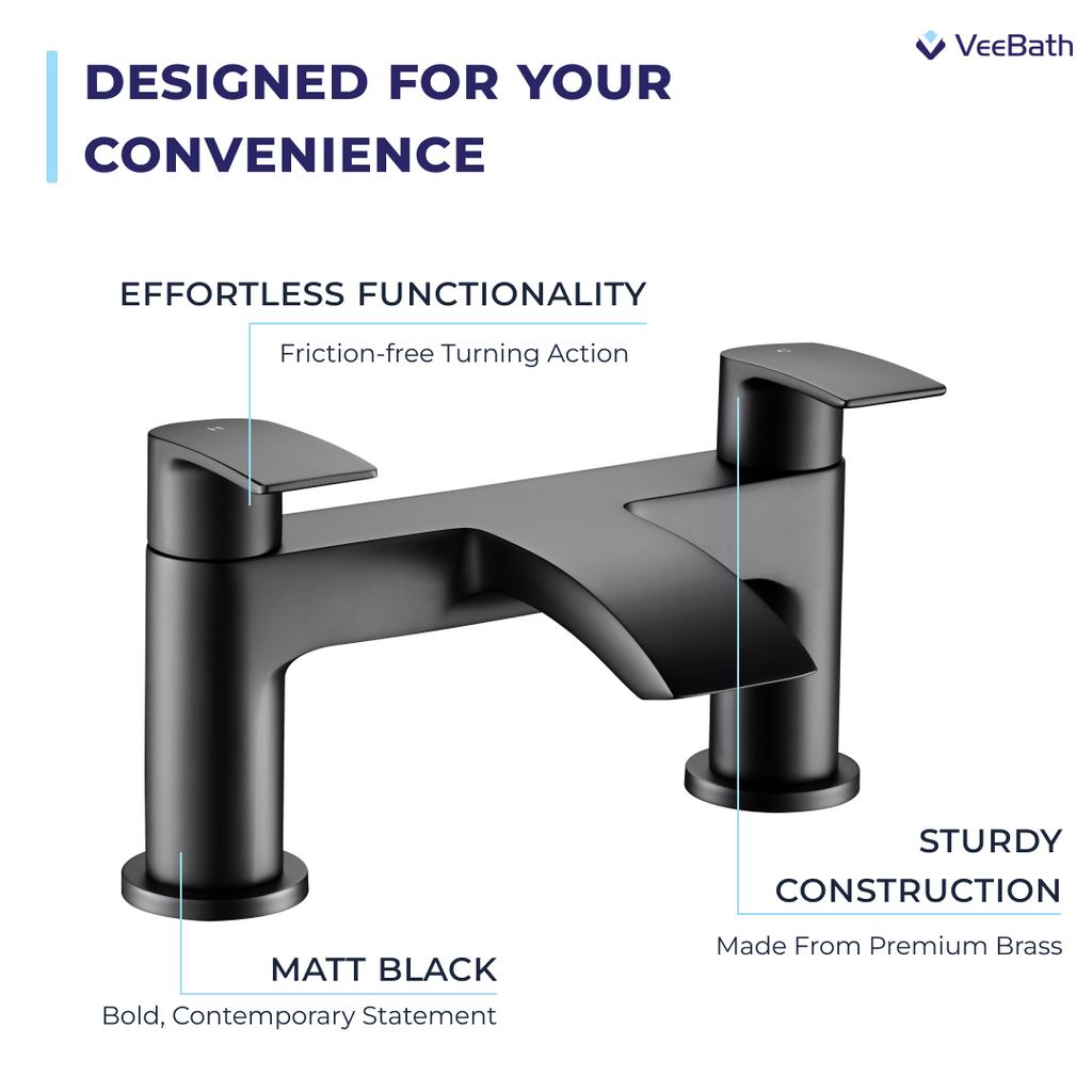 Carter Bath Filler - Matt Black