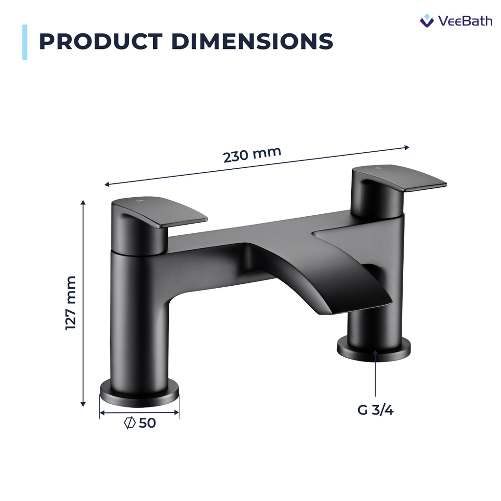 Carter Bath Filler - Matt Black