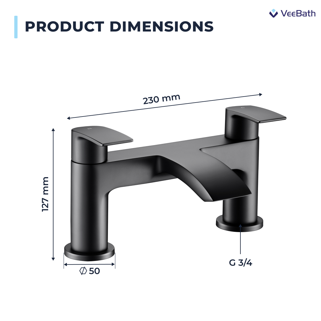 Carter Bath Filler - Matt Black