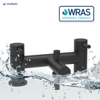 Dixon Round lever Bath Shower Mixer Tap with Kit - Matt Black